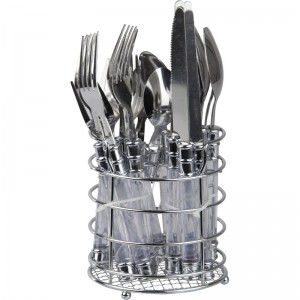 HDS TRADING CORP 20-Piece Stainless Steel Flatware Caddy Set BDST1103